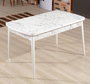 Hanah Home Mesa de Comedor Extensible Carrara Blanco y Gris
